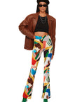 TUTTI FRUTI FLARED PANTS - BAMBOO