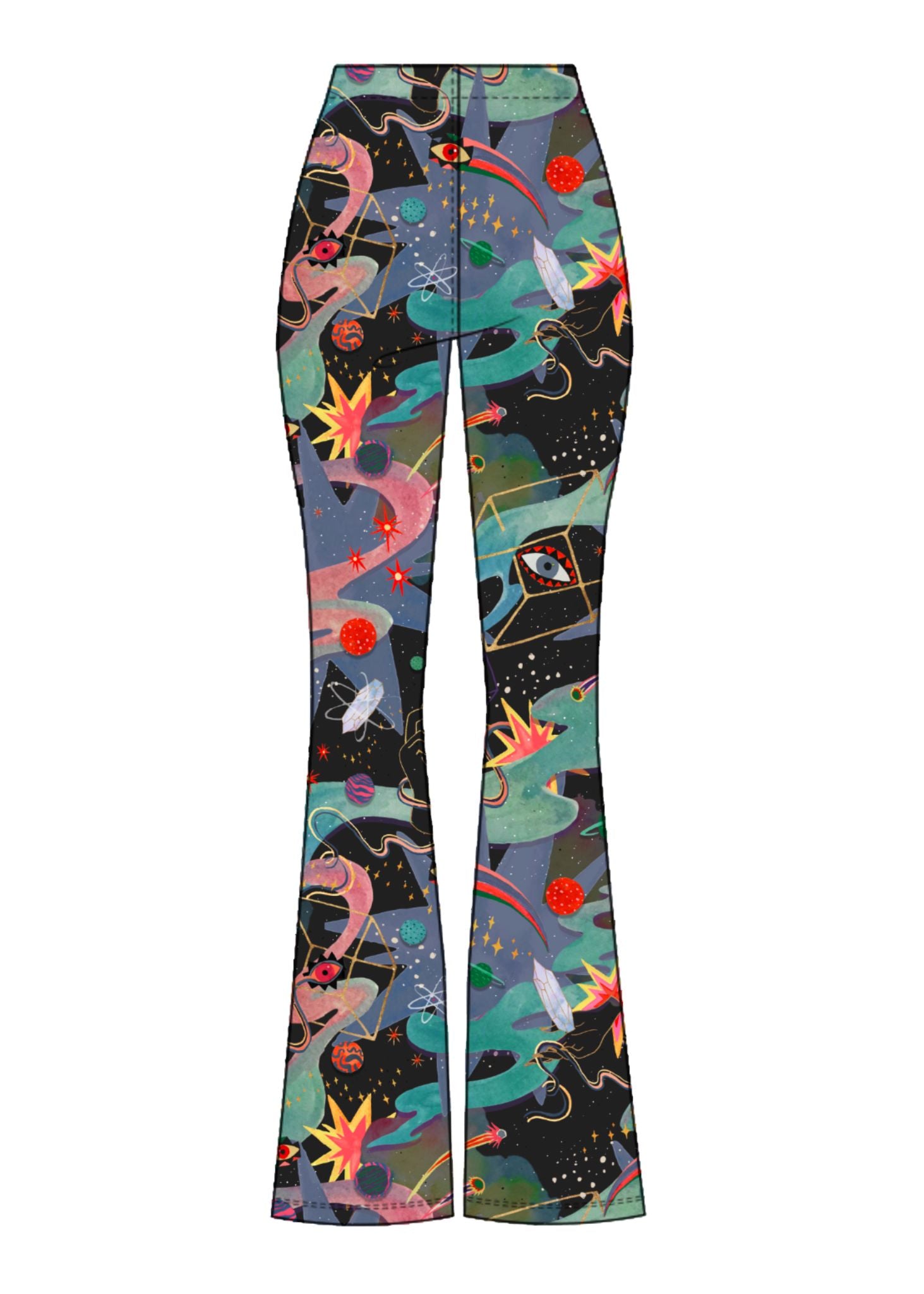 DOOR OF THE COSMOS FLARED PANTS -  BAMBOO