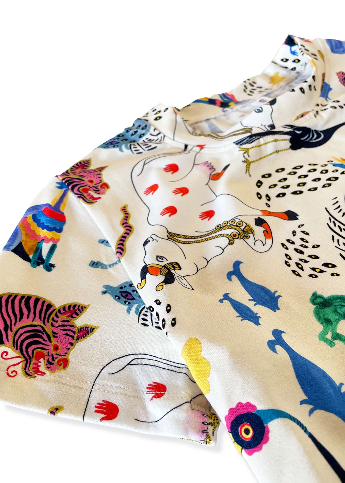 T-Shirt mit Tiersuppenmotiv - Bambus