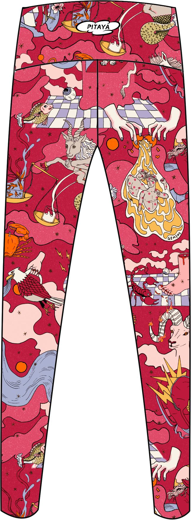 ASTROLOGEEK- LEGGINGS - Framboise