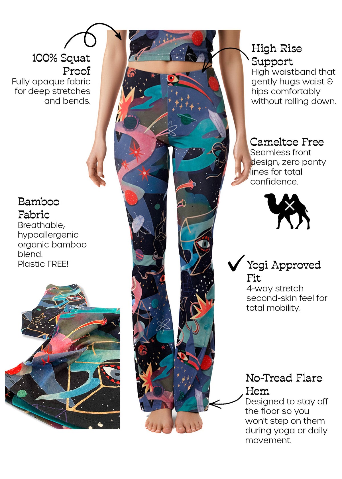 MS CHEE FLARED PANTS -  BAMBOO
