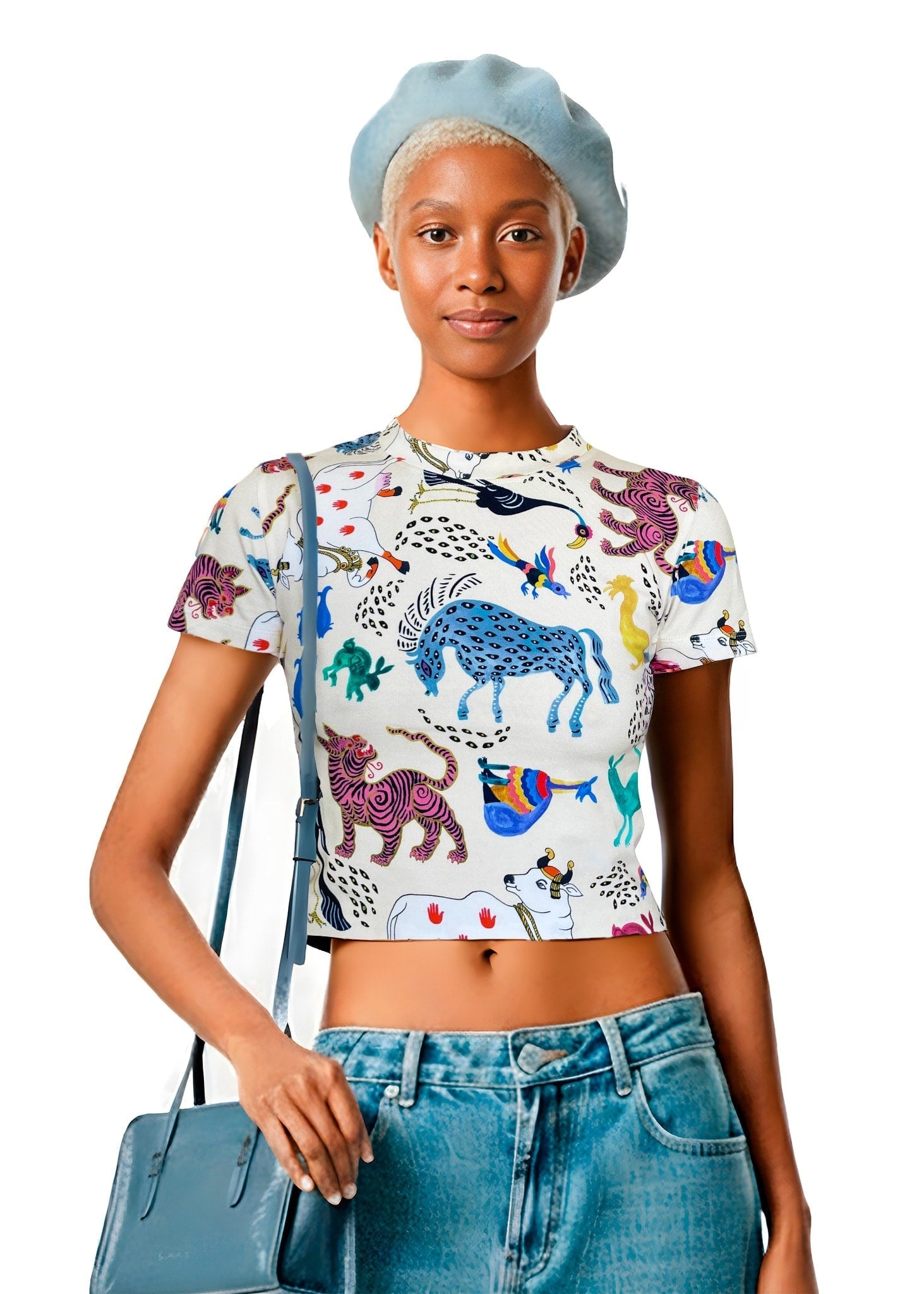 T-Shirt mit Tiersuppenmotiv - Bambus